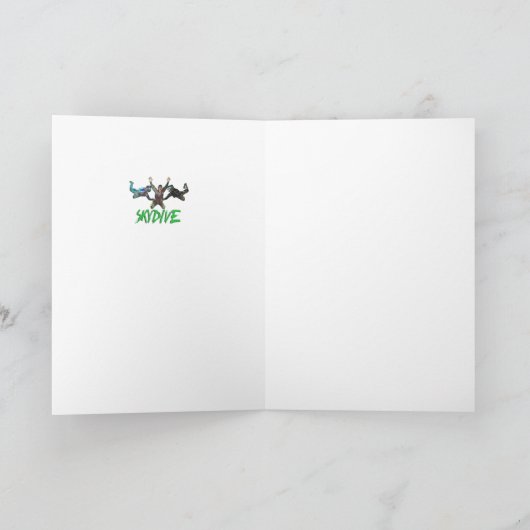 Skydive - Groene tekst Kaart (Binnen)