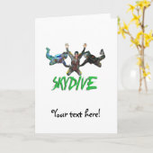 Skydive - Groene tekst Kaart (Gele Bloem)
