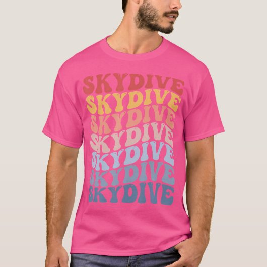 Skydive Groovy Skydiving T-shirt (Voorkant)
