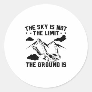 Skydive Hobby Skydiving Parachute Gift Idee Ronde Sticker