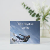 Skydive junky briefkaart (Staand voorkant)