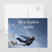 Skydive junky briefkaart (Voorkant / Achterkant)
