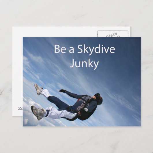 Skydive junky briefkaart (Voorkant / Achterkant)