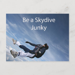 Skydive junky briefkaart