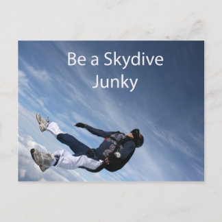 Skydive junky briefkaart