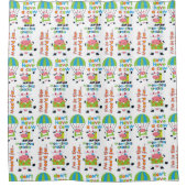 Skydive Koe Cute Quottes Douchegordijn (Voorkant)