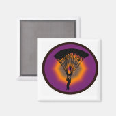 SKYDIVE PAARSE LUCHTEN MAGNEET (Voorkant / Achterkant)