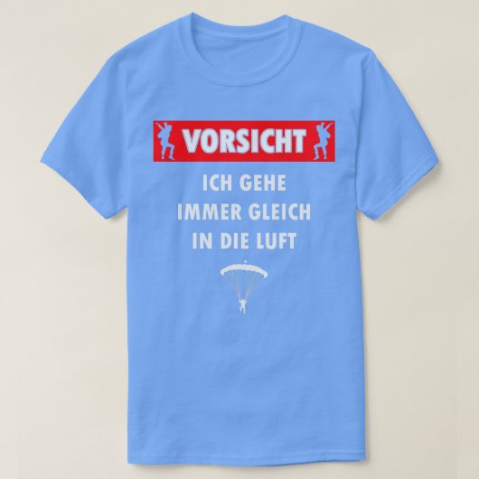 Skydive Parachute Skydiver cadeau idee T-shirt (Design voorkant)