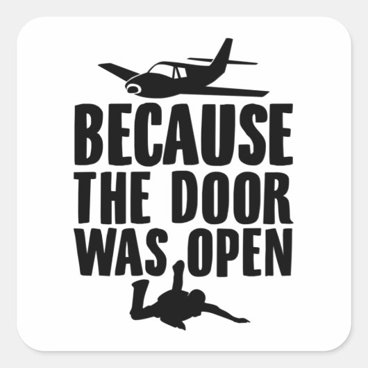 Skydive | Parachute Skydiving Skydiver Gifts Vierkante Sticker (Voorkant)