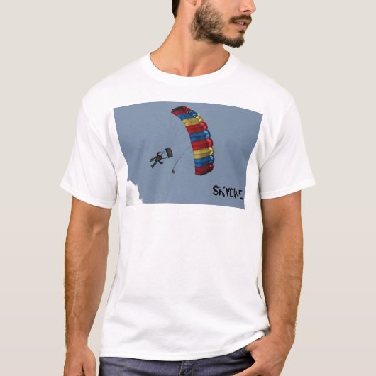 skydive-parachute wolken, SKYDIVE T-shirt (Voorkant)