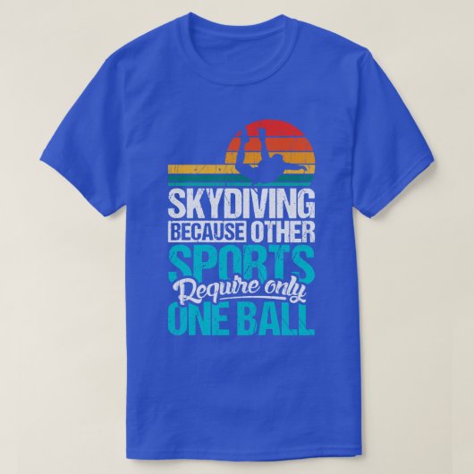 Skydive parachutist parachute skydiver cadeau idee t-shirt (Design voorkant)