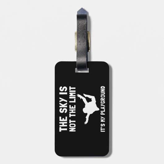 Skydive Playground Bagagelabel (Achterkant verticaal)