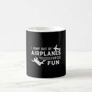 Skydive Skydiver Jump Plane Funny Gift Koffiemok