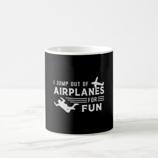 Skydive Skydiver Jump Plane Funny Gift Koffiemok (Center)