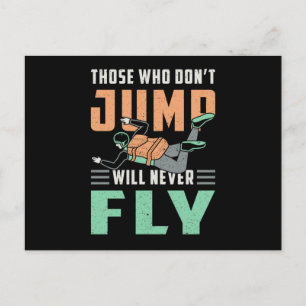 Skydive Skydiver Jump Retro Funny Gift Briefkaart