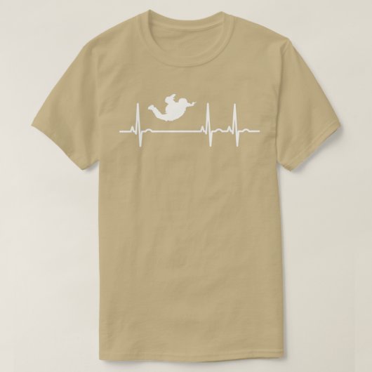 Skydive Skydiving Parachuting Parachute EKG T-shirt (Design voorkant)