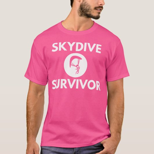 Skydive Survivor Grappig Skydiving T-shirt (Voorkant)