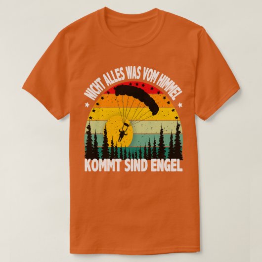 Skydive Tandem Skydiver Retro Parachute T-shirt (Design voorkant)