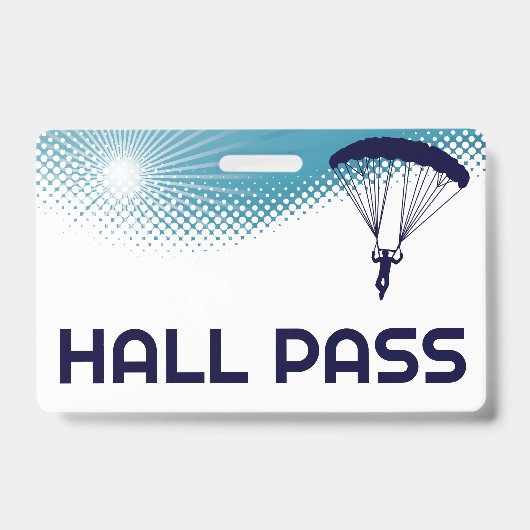 Skydive Teacher Hall Pass Badge (Voorzijde)