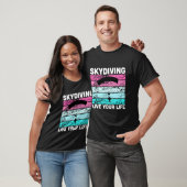 Skydive Tshirt in Retro Kleuren T-shirt voor Skydi (Unisex)