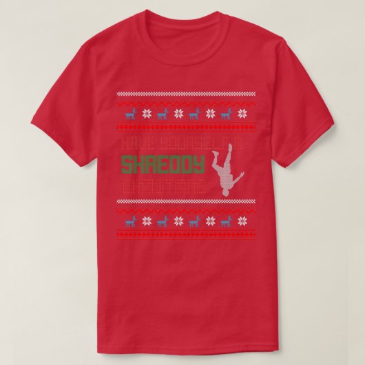 Skydive Ugly Kerstapparel T-shirt (Design voorkant)