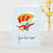 Skydive - voeg uw eigen tekst toe! kaart (Gele Bloem)