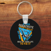 Skydiven als je parachute niet opent Doe niet  Sleutelhanger (Voorkant)
