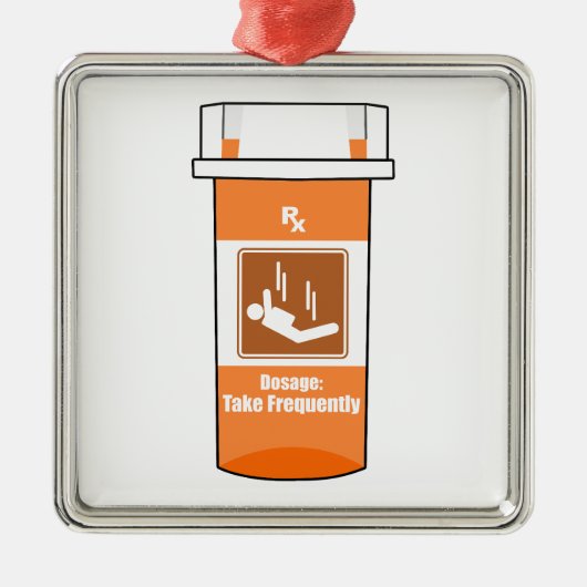 Skydiven Is Mijn Drug Metalen Ornament (Voorkant)