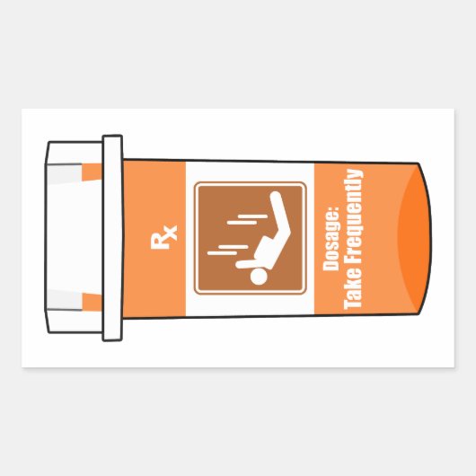 Skydiven Is Mijn Drug Rechthoekige Sticker (Voorkant)