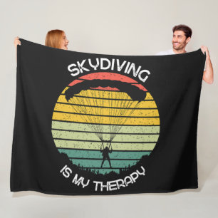 Skydiven Is Mijn Therapie Fleece Deken