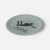 Skydiver action hero - robuuste stalen look eigen papieren bordje (Gekanteld)