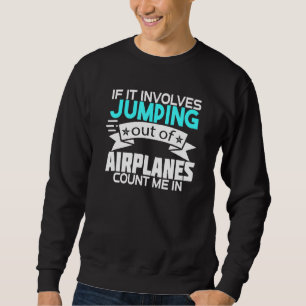 Skydiver als het gaat om het springen uit vliegtui trui