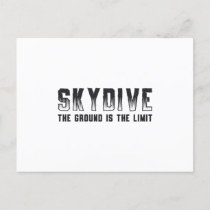Skydiver Als je niet springt zul je nooit cool vli Briefkaart