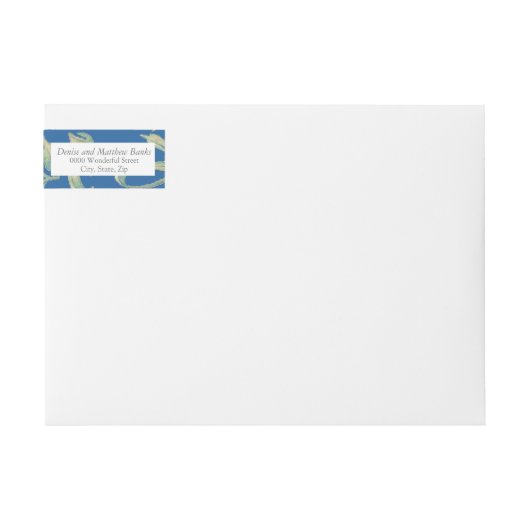 Skydiver Blue Address Label (Voorkant)