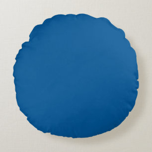 Skydiver Blue, Solid Color Royal Blue Rond Kussen