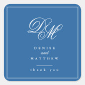 Skydiver Blue Vierkante Sticker (Voorkant)