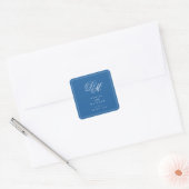 Skydiver Blue Vierkante Sticker (Envelop)