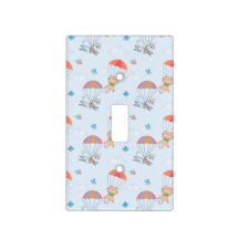 Skydiver Cat Seamless Pattern
