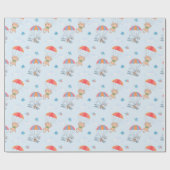 Skydiver Cat Seamless Pattern Cadeaupapier (Vlak)