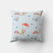 Skydiver Cat Seamless Pattern Kussen (Achterkant)