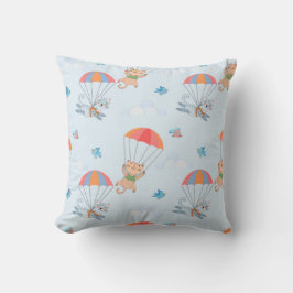 Skydiver Cat Seamless Pattern Kussen
