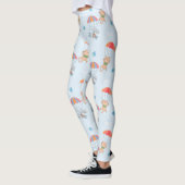 Skydiver Cat Seamless Pattern Leggings (Links)
