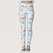 Skydiver Cat Seamless Pattern Leggings (Voorkant)