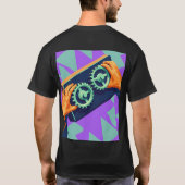 Skydiver Descending Over Solar Powered Landscape T-shirt (Achterkant)