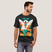 Skydiver Descending Over Solar Powered Landscape T-shirt (Voorkant volledig)
