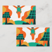 Skydiver Descending Over Solar Powered Landscape Visitekaartje (Voorkant / Achterkant)