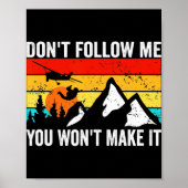 Skydiver Dont Follow Me I Do Stud Things Skydivi  Poster (Voorkant)