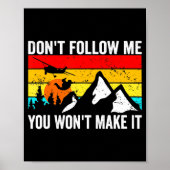 Skydiver Dont Follow Me I Do Stud Things Skydivi  Poster (Voorkant)