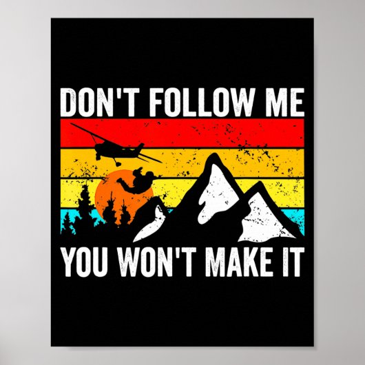 Skydiver Dont Follow Me I Do Stud Things Skydivi  Poster (Voorkant)