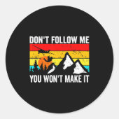 Skydiver Dont Follow Me I Do Stud Things Skydivi  Ronde Sticker (Voorkant)